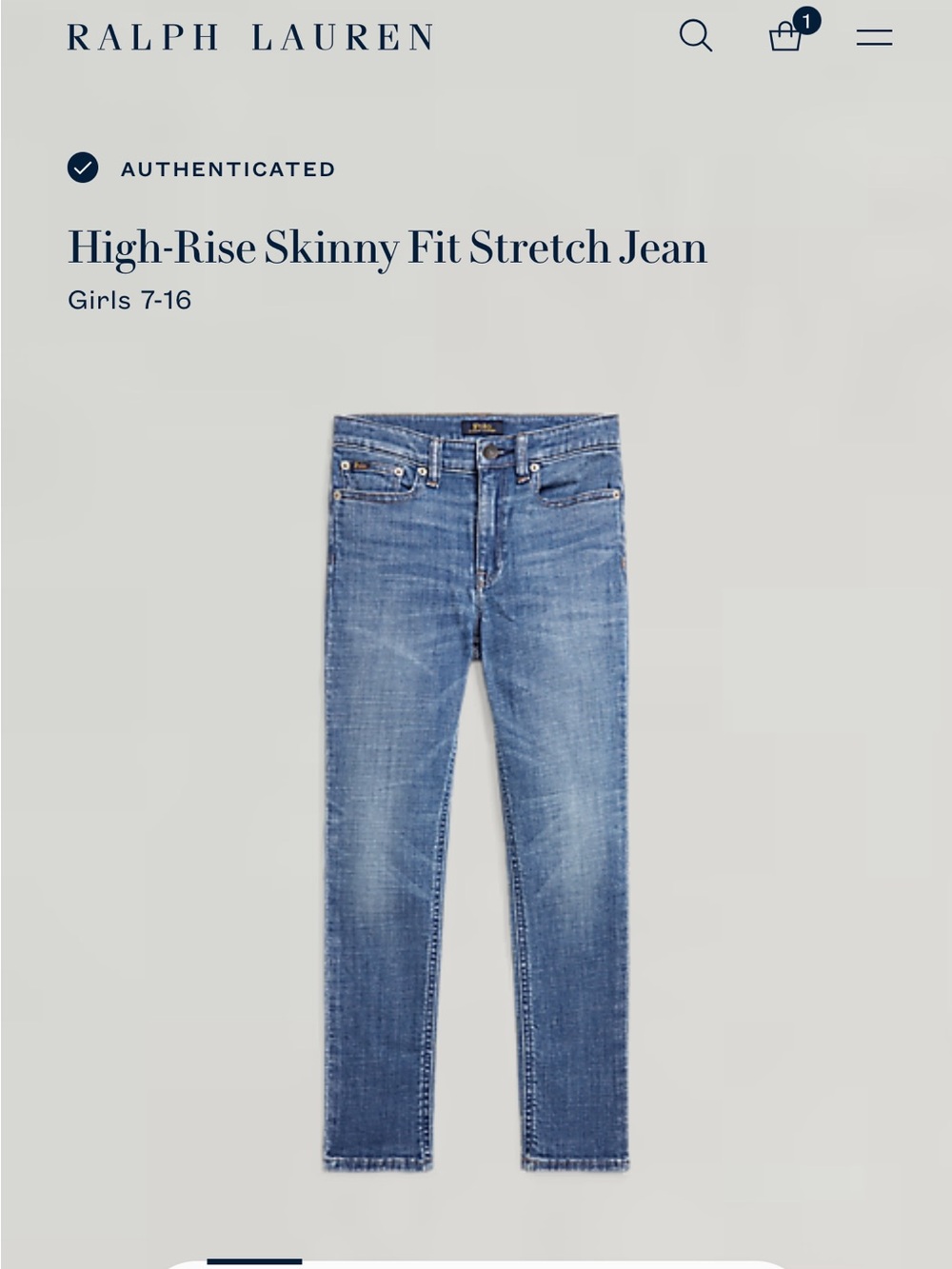 Polo by Ralph Lauren Women's Light Blue Skinny Jeans